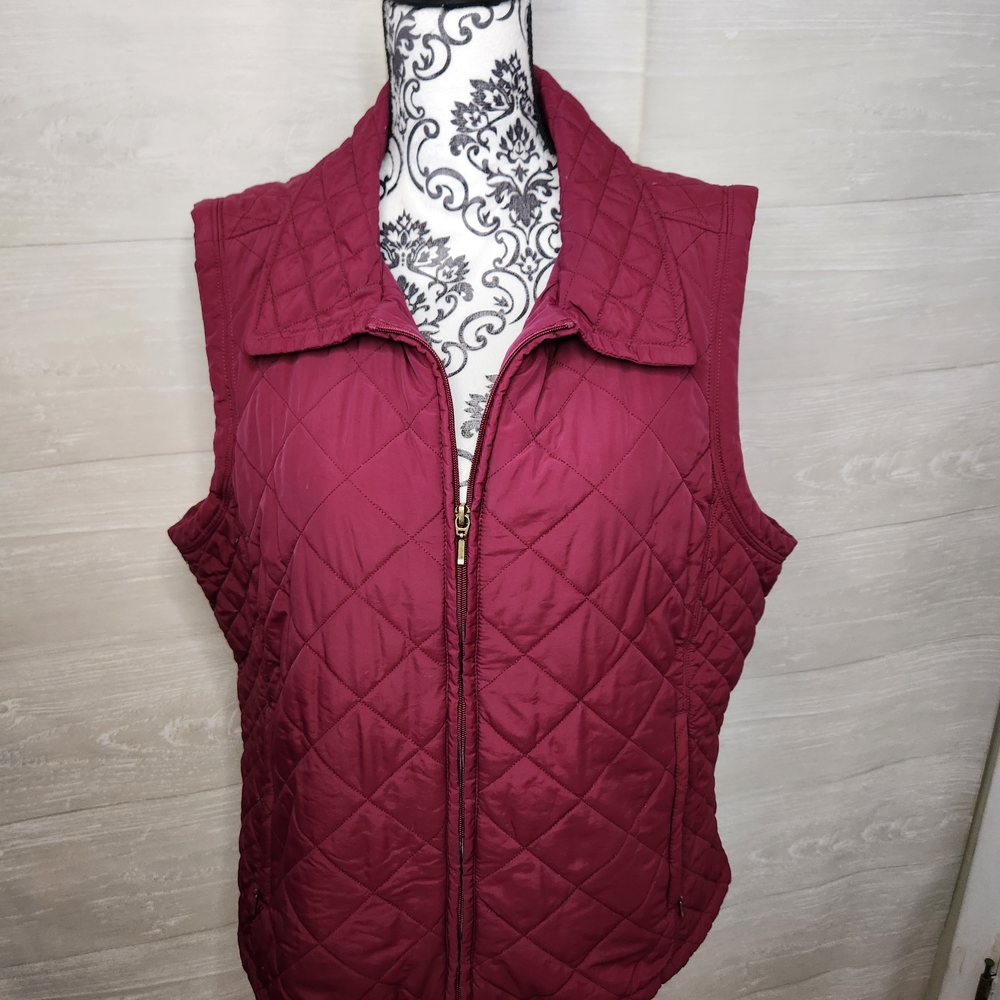 Quilted Burgundy Vest